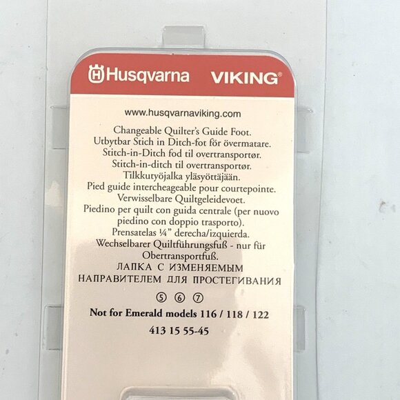 Husqvarna Viking Changeable Quilters Open Toe Foot 413155545 New Genuine - Picture 3 of 4